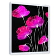 thumbnail image 3 of Designart 'Abstract Red Flower Detail On Black Background I' Traditional Framed Canvas Wall Art Print, 3 of 5