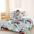 thumbnail image 4 of Catabedysis Farm Animals ABC Print A Full Size Comforter Sets For Boys,Personalized Monogrammed Gifts Bedding Comforter Set,Colorful Stars Reversible,3 Pieces,1 Comforter and 2 Pillowcases, 4 of 7