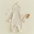 thumbnail image 4 of Cjfdfy Newborn Baby Girl Boy Fall Outfits Cousin Crew Waffled Ribbed Long Sleeve Bodysuit And Hat 2Pcs Infant Cute Coming Home Fall Winter Outfit 0-9M, 4 of 9