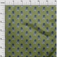 thumbnail image 2 of oneOone Silk Tabby Fabric Leaves & Floral Block Print Sewing Fabric BTY 42 Inch Wide, 2 of 4
