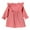 Pink, variant on Toddler Girls Dresses Spring Autumn Solid Color Crewneck Long Sleeve Kids Dress Fall Clothes Size 3-4T