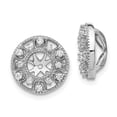 thumbnail image 4 of 14K White Gold Diamond Round Earring Jackets 5.00 mm Opening for Stud Earrings (0.24Cttw), 4 of 4