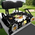 thumbnail image 4 of XYZCANDO Cute Frog Daisy Print Golf Cart Seat Cover - 4 Pockets Non Slip Terry Cloth Universal 2 Passenger Golf Cart Accessory, 4 of 8