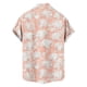 thumbnail image 5 of Ceisia Men's Relaxed Fit Dusty Pink White Shell Print Hawaiian Shirt Short Sleeve Summer Beach Casual Button Down Shirt (S-5XL) Gifts, 5 of 6