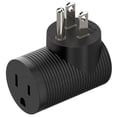 thumbnail image 1 of Adaptador de Corriente Plugrand Negro Ángulo Recto NEMA 5-15R a 5-15P 90 Grados, 1 of 8