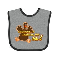 Inktastic Everyone is Thankful for Me Boys or Girls Baby Bib