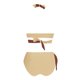 thumbnail image 5 of MKLEKYY Trajes De Baño Women High Waisted Bikini Sets Swimsuits Color Block Two Piece Drawstring Bathing Suit, 5 of 6