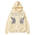 thumbnail image 2 of IAJDKMEK Men's Graphic Zip Up Hoodie Sweatshirt – Y2K Streetwear Jacket with Letter Print & Pocket, Long Sleeve Shirts for Men, Casual Winter Warm Top with Full Zip,Beige L, 2 of 5