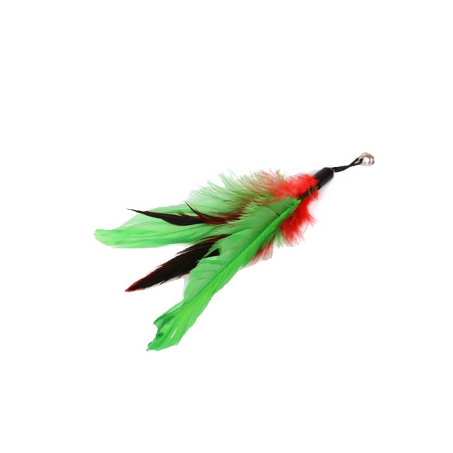 Pet Cat Dogs Toys Funny Interactive Plush Toy Caterpillar Feather Stick Wand Replacement Head Workhe