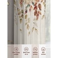 thumbnail image 6 of Autumn Eucalyptus Sheer Curtains 84 Inch Length 2 Panels Set, Vintage Floral Leaves Rustic Plants Voile Window Treatment Rod Pocket Curtains Sheers Drapes for Bedroom/Living Room/Kitchen 52"x84"x2, 6 of 7