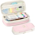 thumbnail image 2 of Light Pink Pencil Case, Pink Pencil Case for Girls, Kawaii Large Capacity Soft School Pencil Case, Back to School Supplies for Students, 2 of 7