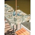 thumbnail image 2 of Outdoor Table Cloth with Umbrella Hole and Zipper, Sage Green Yellow Botanical Waterproof Square Tablecloth 60"x60", Spring Summer Vintage Washable Table Cover for Outside Party Patio Picnic, 2 of 8