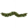 6' Christmas Artificial Garland With 50 Multicolored LED Lights And Pine Cones