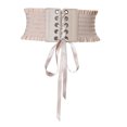 thumbnail image 3 of Cinturón ancho de cintura elástica Sunnimix para mujer beige 60-80cm, 3 of 8