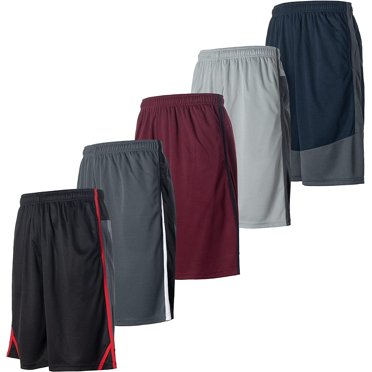 Pudolla Men's Lightweight Workout Running Shorts With Zipper Pockets – Gym Athletic Shorts, Quick Dry, Elastic Waist