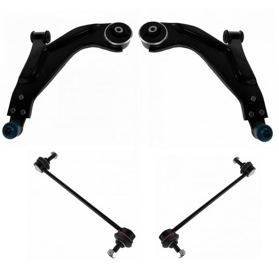TRQ 4pc Suspension Kit Front Control Arms w/ Ball Joints Metal Sway Bar Links PSA66508