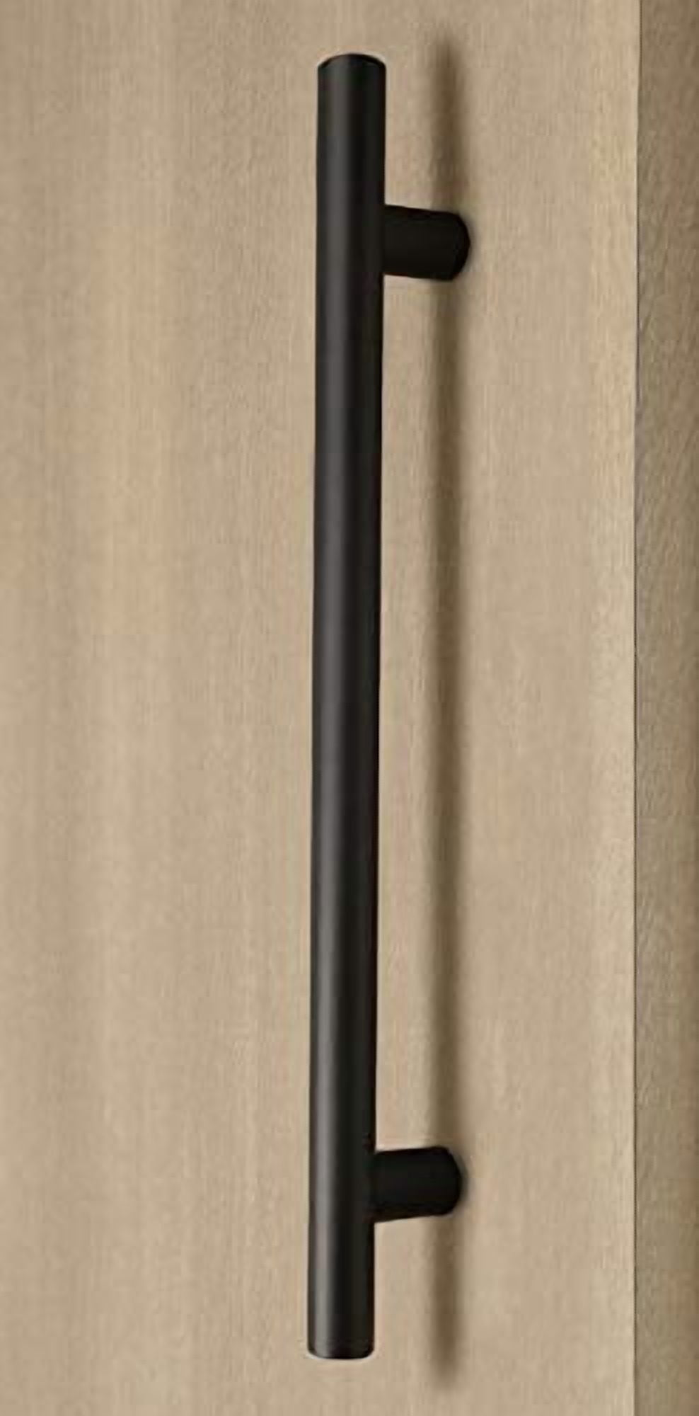 Strongar Pro-Line Series: Ladder Style Pull Handle - Back-to-Back, Matte Black Powder Coated Finish, 316 Exterior Commercial Grade Stainless Steel Alloy / 36" Total Handle Length