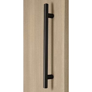 Strongar Pro-Line Series: Poignée de tirage style échelle - Retour à l'arrière, Finition enduite de poudre noire mat, 316 Alliage extérieur en acier inoxydable de qualité commerciale / 36" Longueur totale de la poignée