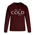 thumbnail image 3 of Aobny Hooded Hoodies for Men Graphic Red Thermal Letter Pullover Men Mens Renaissance Shirt,XL, 3 of 5
