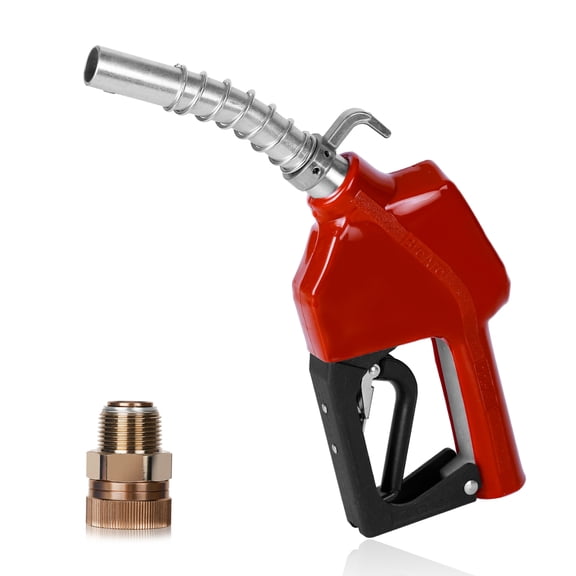 Blocona Fuel Nozzle 3/4 Inch With Fuel Hose Swivel Automatic Shut-Off Fueling Nozzle Fuel Refilling Tool for Diesel,Gasoline,Kerosen(13/16" Spout Max Flow Rate 16 Gpm)