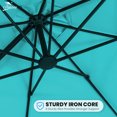 thumbnail image 5 of Wulful 12 ft Heavy Duty Curvy Hanging Offset Cantilever Umbrella with Sandbag, Blue, 5 of 6