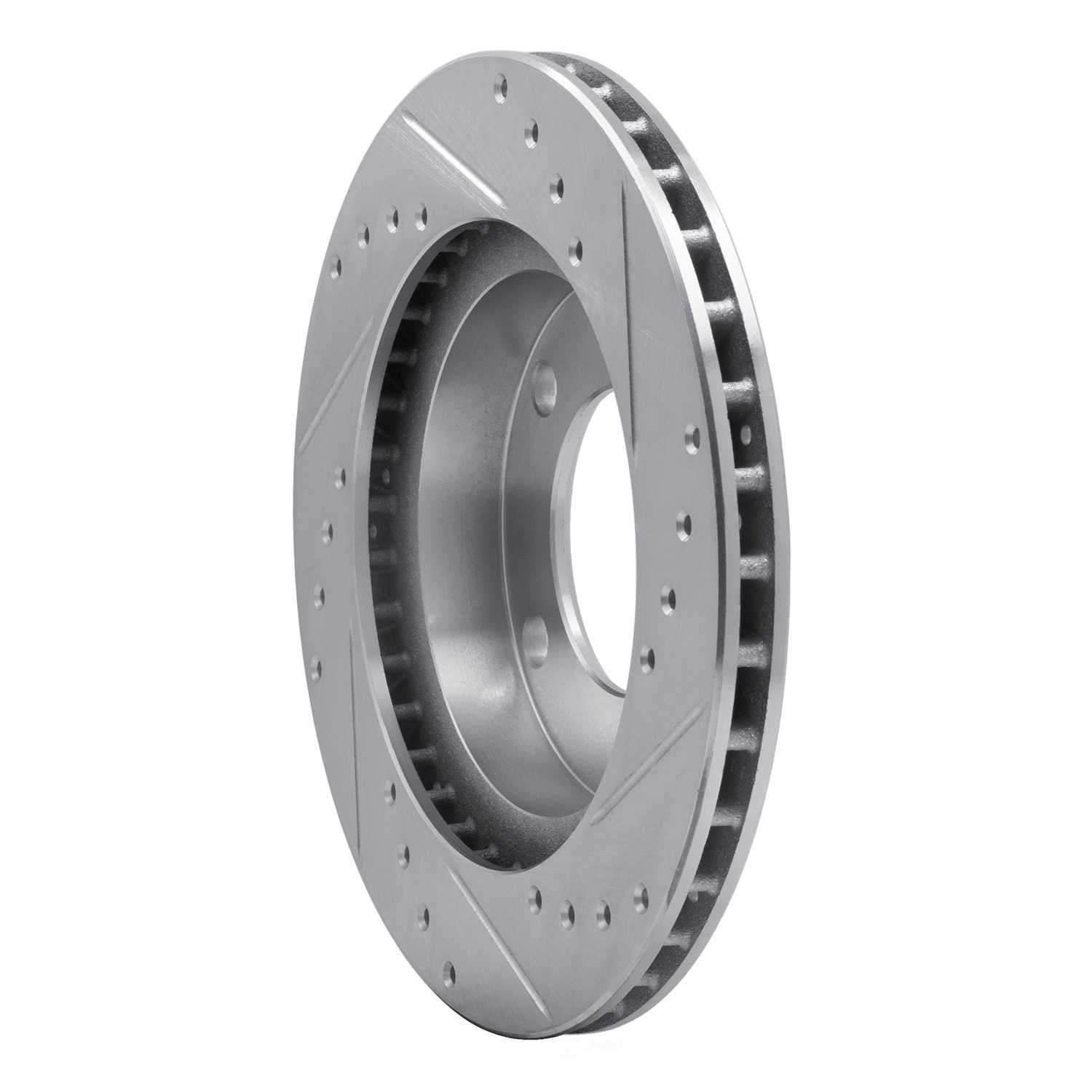 Dynamic Friction Company 631-42017L DFC Brake Rotor - Drilled And Slotted - Silver