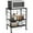 Black, variant on Costway 3-Tier Kitchen Baker's Rack Microwave Oven Storage Cart w/ Hooks Rustic