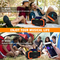 GOXAWEE Emergency Weather Radio, 5000mAh Solar Hand Crank Radio, BLUETOOTH/AM/FM/TF/NOAA Weather Alert Portable Radio with 5 Ways Powered, Outdoor Camping Hiking Radio