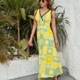 thumbnail image 3 of Vestido Largo Sin Mangas Para Mujer, Delicious Lemon Traje Informal Para Cumpleaños, Verano, 3 of 5