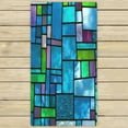 thumbnail image 1 of Toallas de Bloques Irregulares ABPHQTO Multicolores 75x140 cm, 1 of 1
