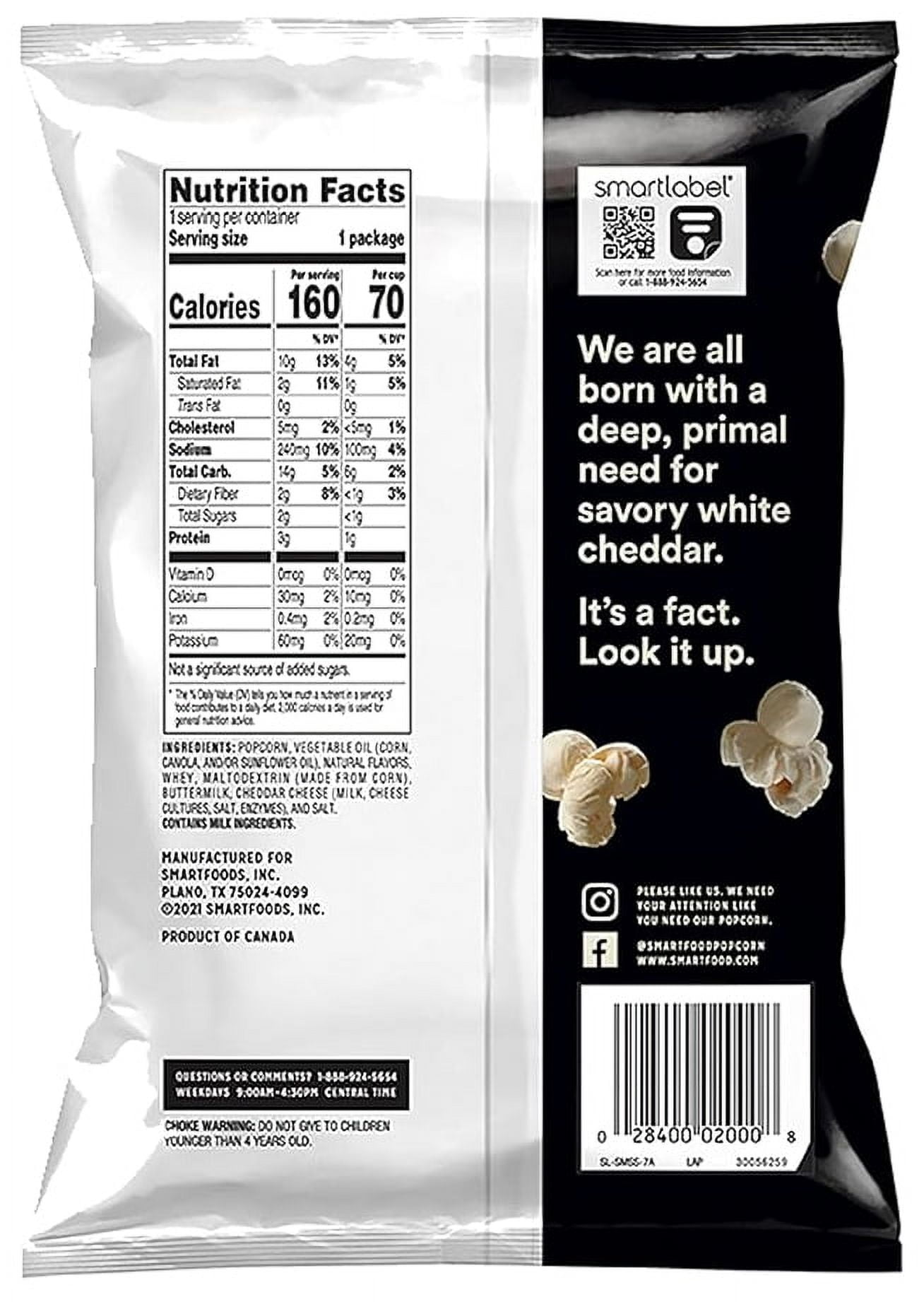 Smart food Popcorn, White Cheddar, 1 Ounce (Pack of 12) bundled by SUPERDEALS with Mystery Gift