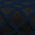 thumbnail image 4 of D.N.G. BEDDINGS 3 Piece Luxury Two Tone Diamond Ruffle Pattern Comforter Set Premium Super Soft All Season 800 Thread Count, 100% Egyptian Cotton, Full/Queen Size Navy Blue/Black Solid Color, 4 of 4