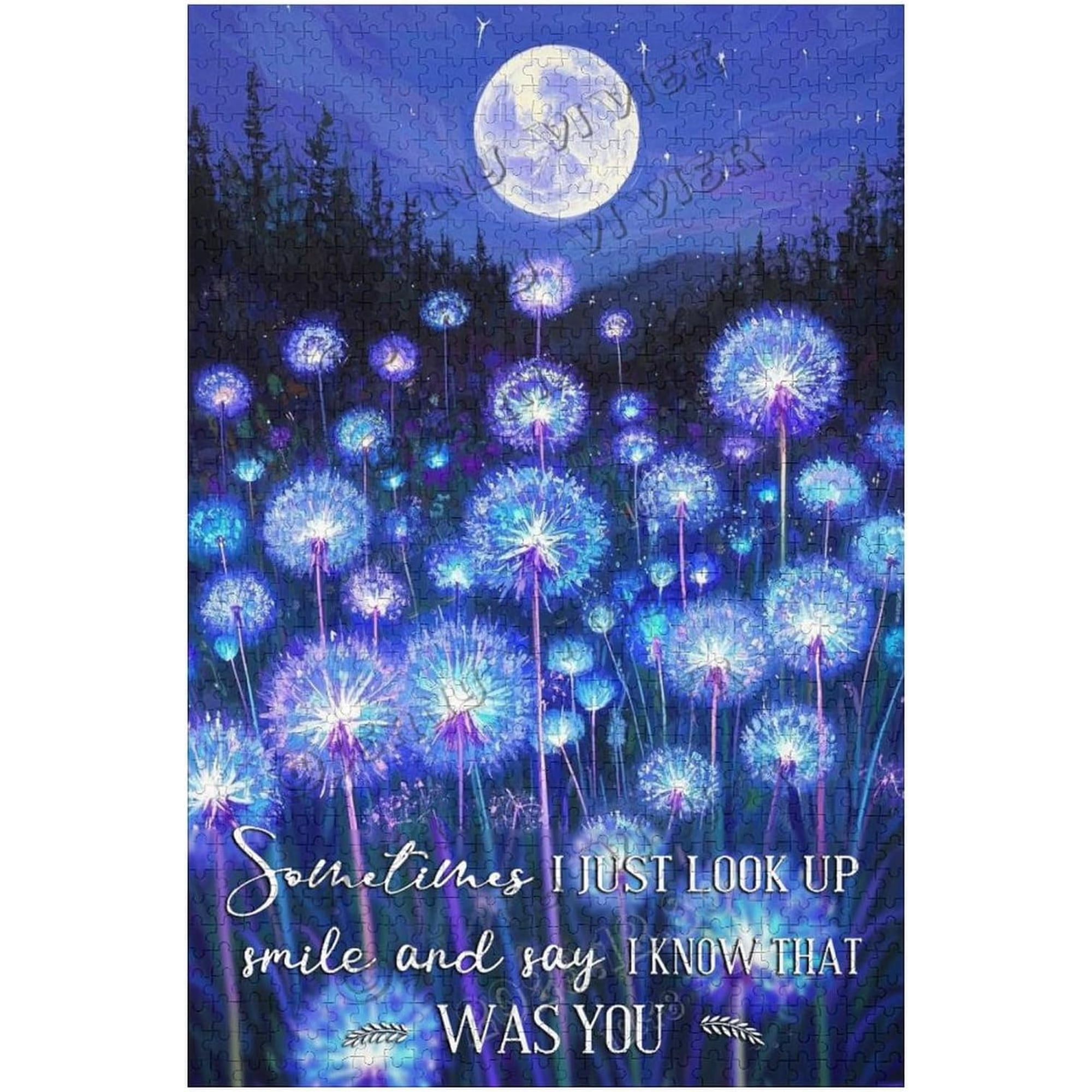 Dandelion with Motivational Quote 500 Piece Jigsaw Puzzle for Adults, Inspirational Mental Wellness & Mindful Relaxation Decor