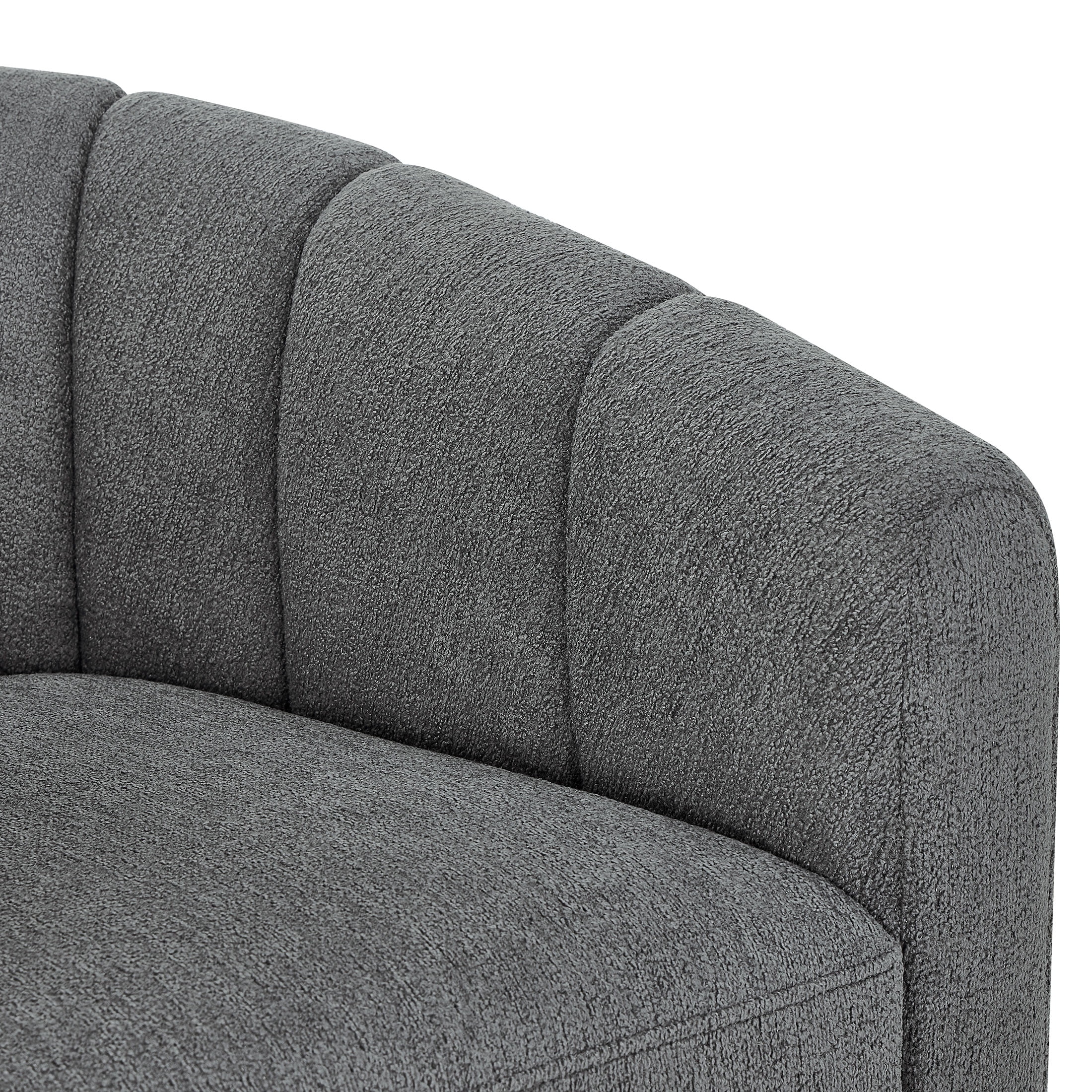 Better Homes & Gardens Lillian Accent Swivel Chair, Charcoal Boucle