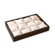 thumbnail image 1 of Bandeja organizadora de joyas de terciopelo, organizador de relojes, extraíble y elegante, 12 ranuras Interior beige, 1 of 9
