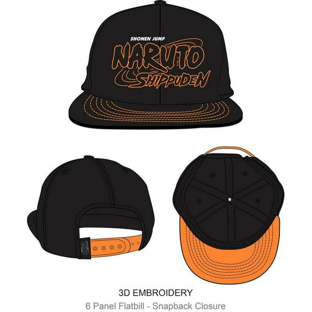 Ripple Junction Naruto Shippuden 3D Logo Flat Bill Snap Back Hat