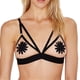 thumbnail image 2 of triangular sin relleno de malla corta con encaje de flores jinwen El cordón floral Bralette, 2 of 6