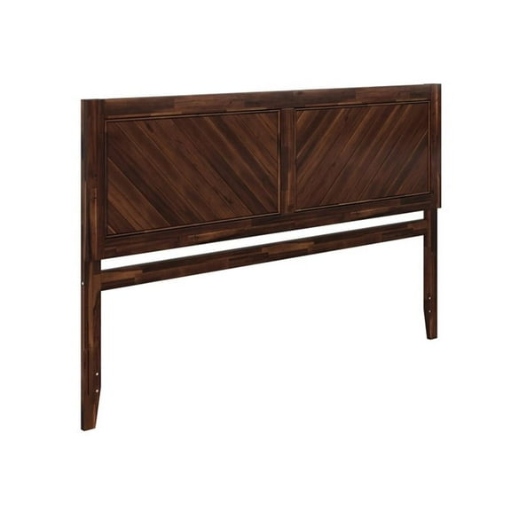 Pemberly Row Canyon King Wood Headboard in Barnwood