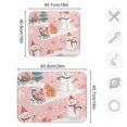 thumbnail image 4 of Yayeee Dish Drying Mat for Kitchen Counter 16"x18" Microfiber Absorbent Pad, Pink Christmas Snowman, 4 of 7