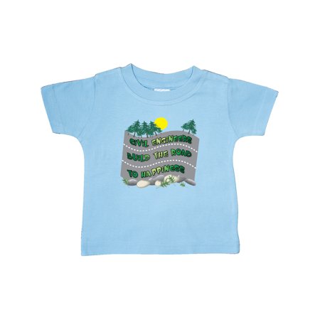 

Inktastic Civil Engineers Road To Happiness Gift Baby Boy or Baby Girl T-Shirt