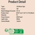 thumbnail image 5 of 1pc Coffee Night Sign Modern Letter Design LED Night Lamp For Home  Coffee Shop  BAR, 5 of 5