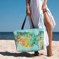 thumbnail image 6 of Kdxio USA Tourist Map for Beach Bag for Women Large Beach Tote Bag Waterproof Sandproof Swim Bag with Zipper Pockets Beach Vacation Travel, 6 of 7