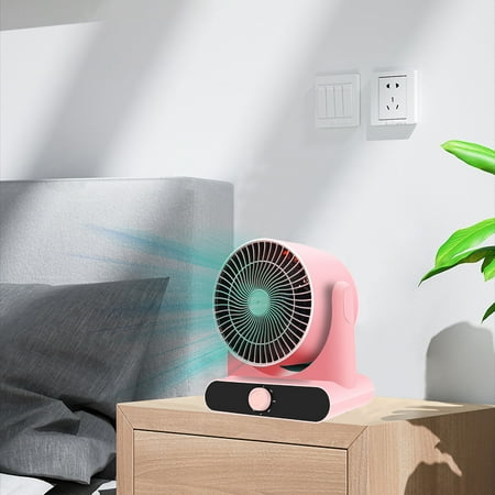 

Tagold 2 In 1 Heater Fan Combo Portable Coolin-g Desk Fan Air Circulator Fan 60掳 Tilt 3 Wind Speeds 1500W Overheat Protection Personal Small Floor For Home Office