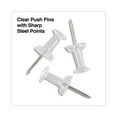 thumbnail image 3 of Universal UNV31306 3/8 in. Plastic Push Pins - Clear (400/Pack), 3 of 6