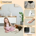 thumbnail image 4 of Modern Stripe Area Rug 5x7 Rug for Living Room, Machine Washable Area Rug, Non-Slip Pearl Velvet Soft Floor Carpet, Low Pile Rug for Bedroom, Dining Room, Laundry Room, Beige Tones, 4 of 9