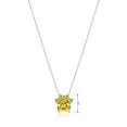 thumbnail image 2 of Forever Facets Platinum over Sterling Silver Simulated Citrine Paw Print Necklace, 2 of 6