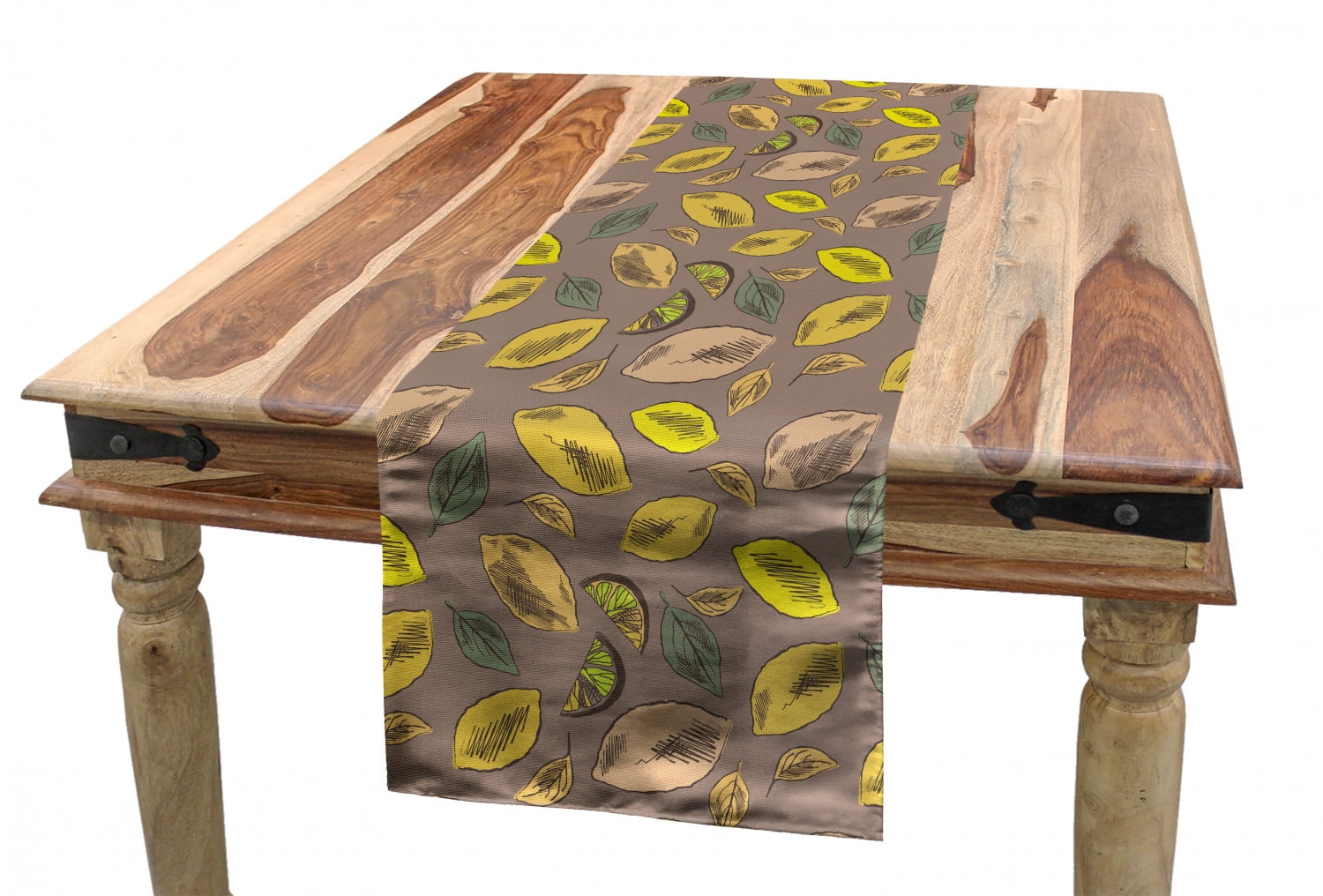 Botanical Leaves Motif in Spring Summer Tone Foliage Forest Growth 16 X 120 Ambesonne Nature Table Runner Dining Room Kitchen Rectangular Runner Turquoise and Yellow Green 