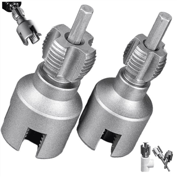 Pipe Tapping & Threading Tool – Dual-Spec 1/2" & 3/4" Internal/External Threader – Carbon Steel, Ergonomic – Ideal For PVC, Plastic & Water Pipe Repair