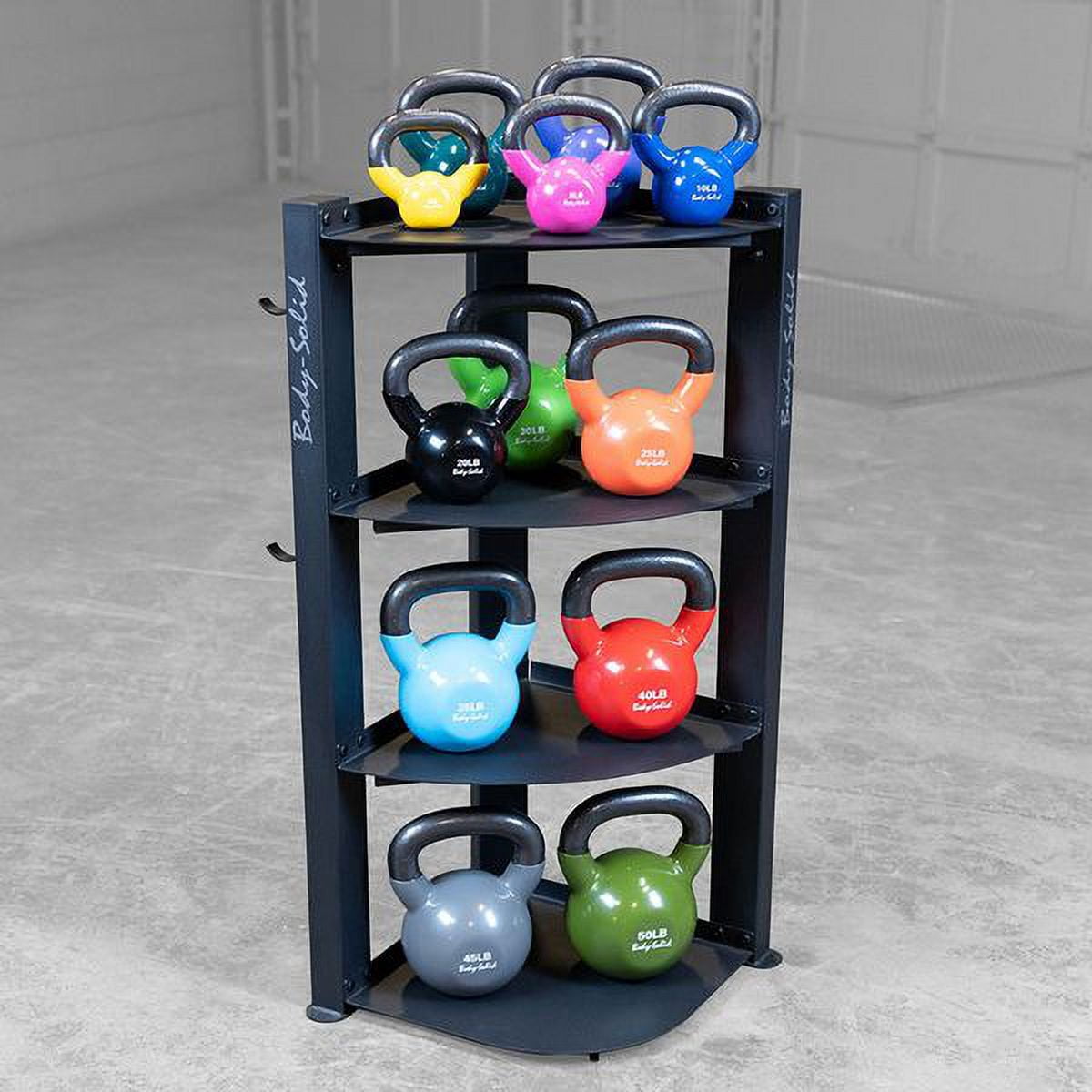 Body-Solid GAR75 4-Tier Corner Kettlebell Weight Rack