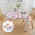 thumbnail image 2 of Awypu Small Hearts Pattern Square Fitted Tablecloth - Great for Home Kitchen/Parties/Holiday Dinner - 100% Polyester Fiber white, 2 of 8